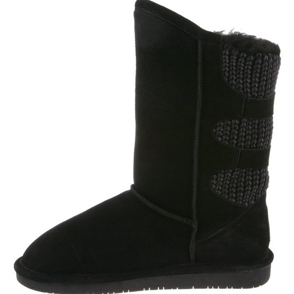BEARPAW Sz 7 Black Boshie Suede Boot - Picture 2 of 4